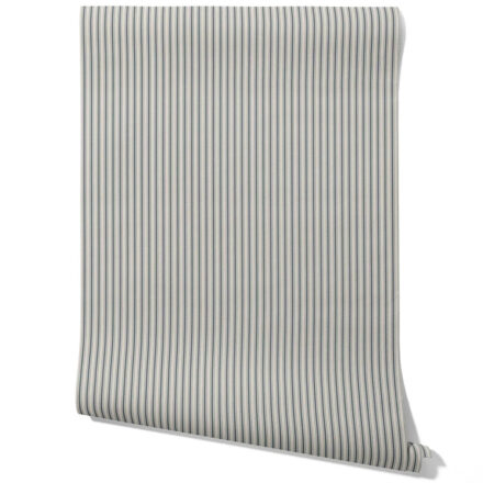 'Berrisford' Neutral Geometric Striped Wallpaper (Slate Grey) - Image 2
