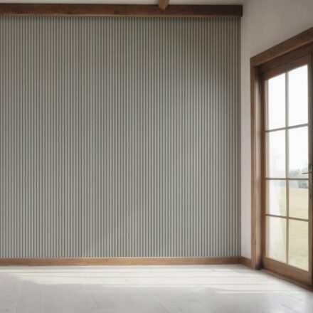 'Berrisford' Neutral Geometric Striped Wallpaper (Slate Grey) - Image 7