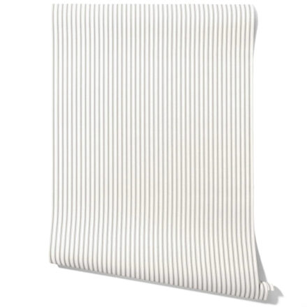 'Pinewood' Neutral Geometric Striped Wallpaper (Light Grey) - Image 2