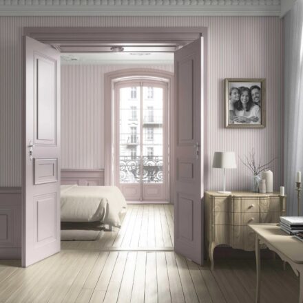 'Jeffer Valley' Geometric Striped Wallpaper (Blush Pink) - Image 4