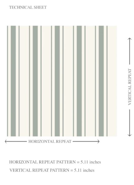'Pissaro' Neutral Geometric Striped Wallpaper (Green-Grey) - Image 8