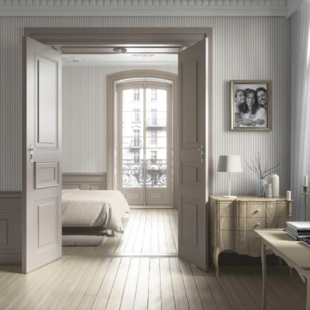 'Akina' Neutral Geometric Striped Wallpaper (Beige/ Cool Taupe) - Image 4