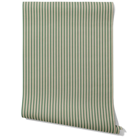 'Karoi' Geometric Striped Wallpaper (Leaf Green) - Image 2