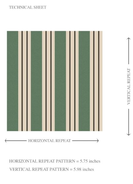 'Karoi' Geometric Striped Wallpaper (Leaf Green) - Image 8