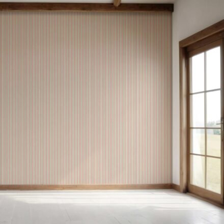 'Itom' Geometric Striped Wallpaper (Soft Pastel Pink) - Image 7