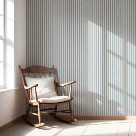 'Adeline' Geometric Striped Wallpaper (Blue) - Image 5