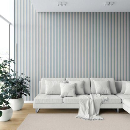 'Adeline' Geometric Striped Wallpaper (Blue) - Image 6