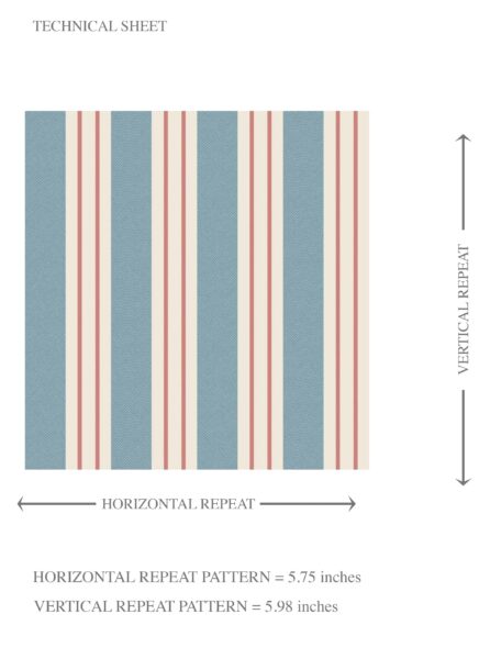 'Adeline' Geometric Striped Wallpaper (Blue) - Image 8