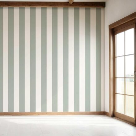 'Ruaha' Geometric Striped Wallpaper (Green) - Image 7