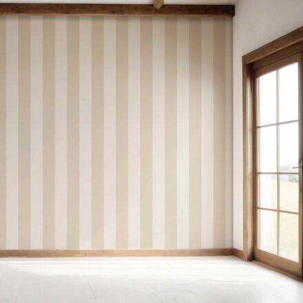 'Areza' Geometric Striped Wallpaper (Wheat Beige/ Cream) - Image 7