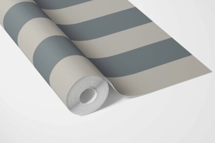 'Condare' Neutral Geometric Striped Wallpaper (Slate Blue/ Grey) - Image 3