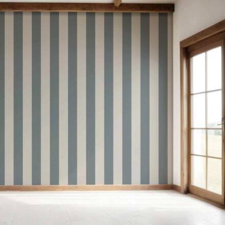 'Condare' Neutral Geometric Striped Wallpaper (Slate Blue/ Grey) - Image 7