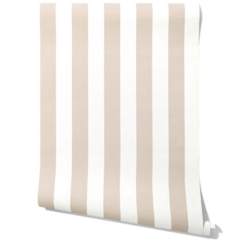 'Asmara' Neutral Geometric Striped Wallpaper (Beige/ Greige/ White)