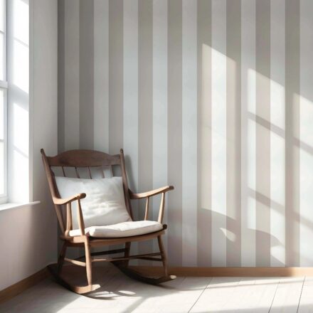 'Asmara' Neutral Geometric Striped Wallpaper (Beige/ Greige/ White) - Image 5