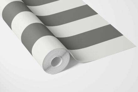 'Cinereous' Neutral Geometric Striped Wallpaper (Dark Grey/ White) - Image 3