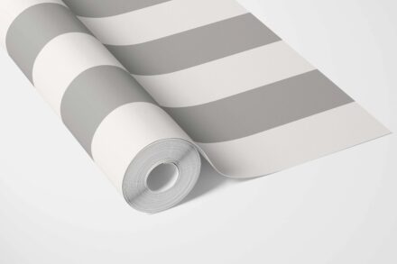 'Shadow' Neutral Geometric Striped Wallpaper (Grey/ White) - Image 3