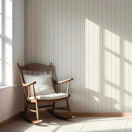 'Dawn Dew' Neutral Geometric Striped Wallpaper (Sage Grey/ Beige/ Cream) - Image 5