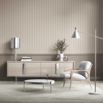 'Alabaster' Neutral Geometric Striped Wallpaper (Neutral Brown/ Beige) - Image 3