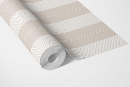 'Dril' Neutral Geometric Striped Wallpaper (Greige/ Beige/ Warm Grey) - Image 3