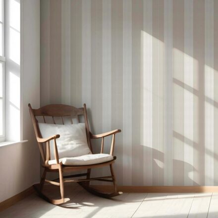 'Dril' Neutral Geometric Striped Wallpaper (Greige/ Beige/ Warm Grey) - Image 5
