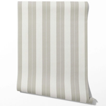 'Avalanche' Neutral Geometric Striped Wallpaper (Grey)