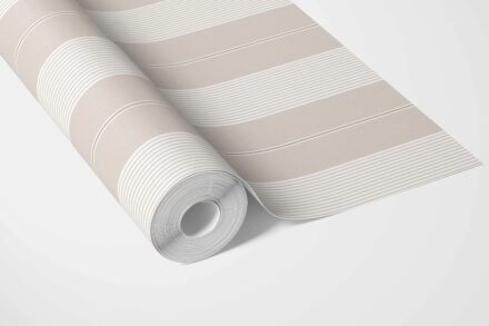 'Luxora' Neutral Geometric Striped Wallpaper (Beige/ Greige/ Warm Grey) - Image 3