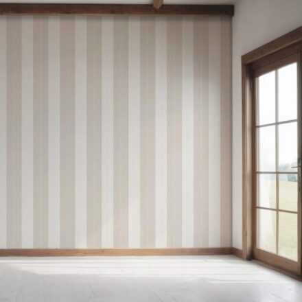'Luxora' Neutral Geometric Striped Wallpaper (Beige/ Greige/ Warm Grey) - Image 7