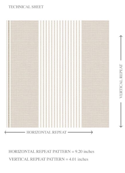 'Luxora' Neutral Geometric Striped Wallpaper (Beige/ Greige/ Warm Grey) - Image 8