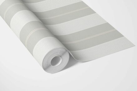 'Quill' Neutral Geometric Striped Wallpaper (Grey-Green) - Image 3