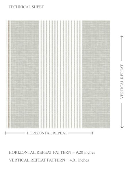 'Quill' Neutral Geometric Striped Wallpaper (Grey-Green) - Image 8