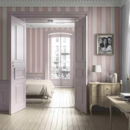 'Cavendish' Geometric Striped Wallpaper (Pink) - Image 4