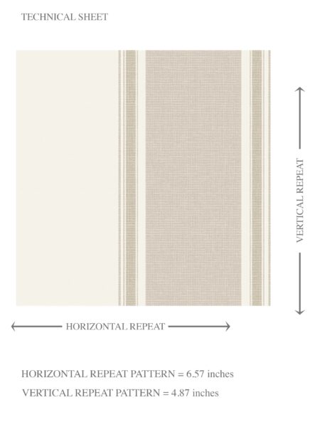 'Pipe Dream' Neutral Geometric Striped Wallpaper (Beige) - Image 8