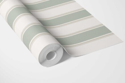 'Lavora' Geometric Striped Wallpaper (Sage Green) - Image 3