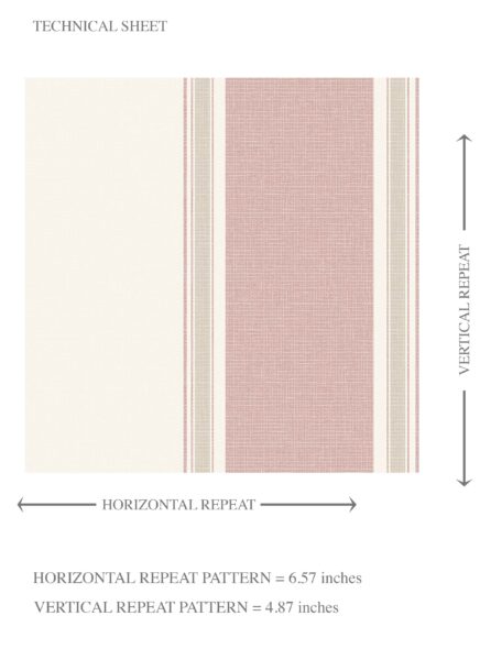 'Ursala' Geometric Striped Wallpaper (Blush Pink) - Image 8