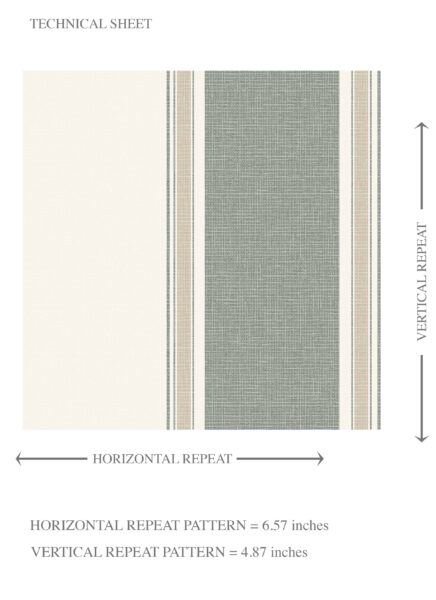 'Charisma' Geometric Striped Wallpaper (Grey-Green) - Image 8