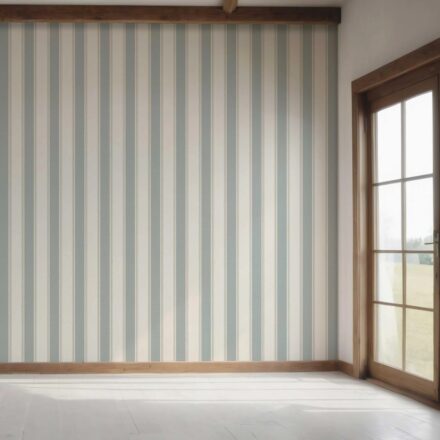 'Atrina' Geometric Striped Wallpaper (Mint Green/ Grey) - Image 7