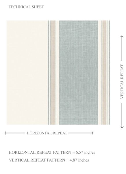 'Atrina' Geometric Striped Wallpaper (Mint Green/ Grey) - Image 8