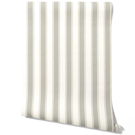 'Alchemy' Neutral Geometric Striped Wallpaper (Grey/ Beige/ Taupe)