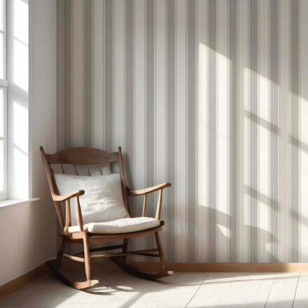 'Alchemy' Neutral Geometric Striped Wallpaper (Grey/ Beige/ Taupe) - Image 5