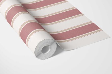 'Mauvelous' Geometric Striped Wallpaper (Pastel Pink) - Image 3