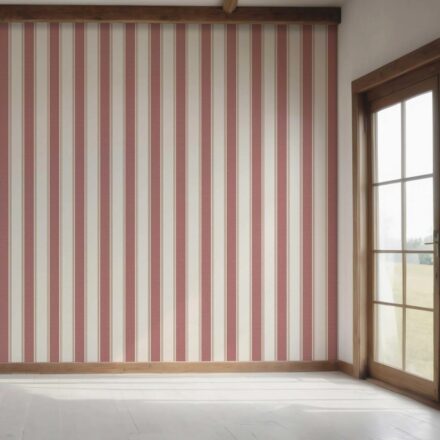 'Mauvelous' Geometric Striped Wallpaper (Pastel Pink) - Image 7