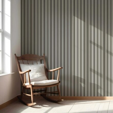 'Taraka' Neutral Geometric Striped Wallpaper (Brown/ Beige/ Taupe Grey) - Image 4