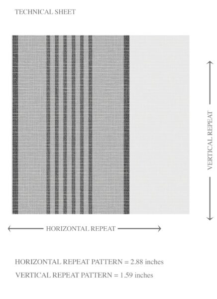 'Country Charm' Neutral Geometric Striped Wallpaper (Grey) - Image 8