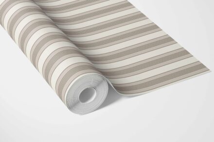 'Cloud Forest' Neutral Geometric Striped Wallpaper (Beige/ Brown/ Warm Grey) - Image 3