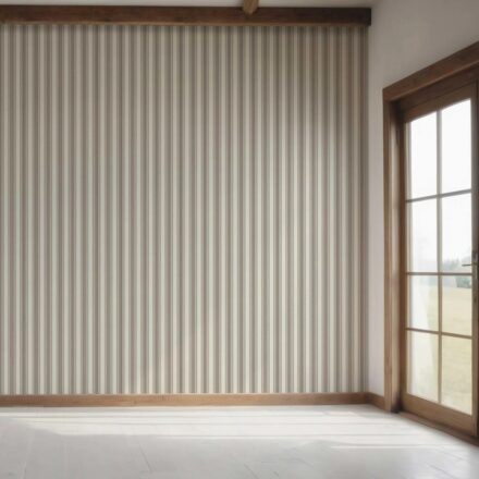 'Cloud Forest' Neutral Geometric Striped Wallpaper (Beige/ Brown/ Warm Grey) - Image 7