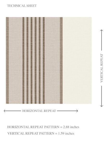 'Cloud Forest' Neutral Geometric Striped Wallpaper (Beige/ Brown/ Warm Grey) - Image 8
