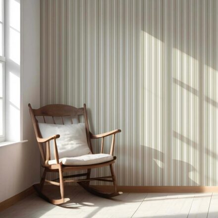 'Ursa' Neutral Geometric Striped Wallpaper Cream/ Beige/ Warm Grey - Image 4
