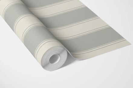 'Celestial' Neutral Geometric Striped Wallpaper (Sage Grey) - Image 3