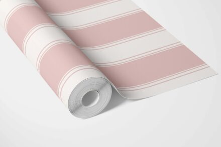 'Stage Star' Geometric Striped Wallpaper (Pink) - Image 3