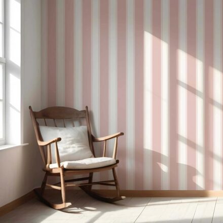 'Stage Star' Geometric Striped Wallpaper (Pink) - Image 5